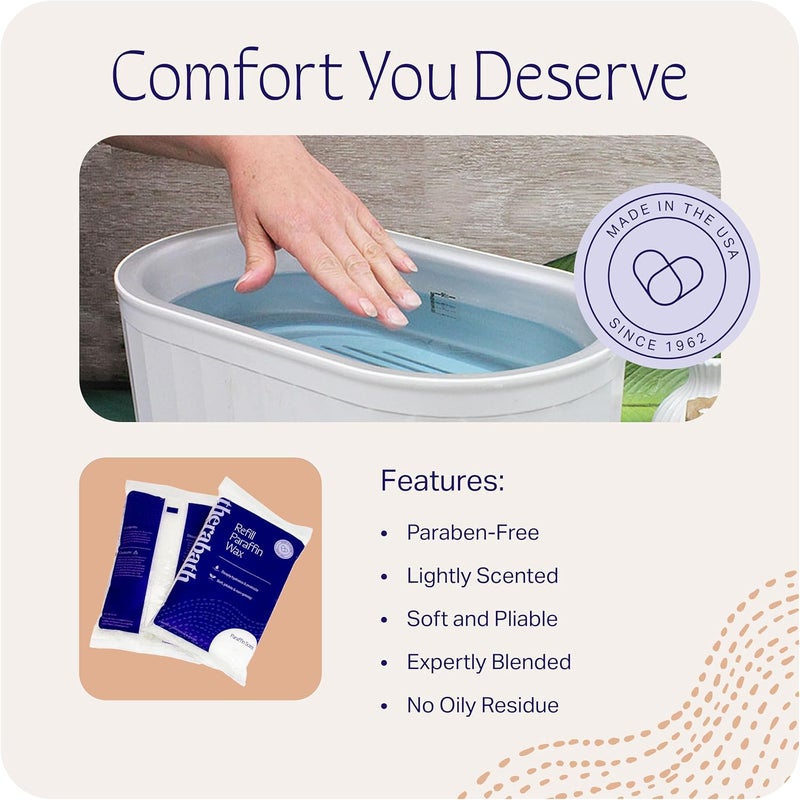Therabath Paraffin Wax Refill - 6 lbs for Arthritis Pain Relief and Deep Hydration - Peach Scent - Image 2